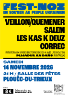 5e fest-noz en soutien au peuple ukrainien à Plouec du Trieux le 14 novembre 2026